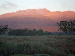 08A Mount Kenya And Surrounding Mountains At Sunrise From Chogoria Camp On The Mount Kenya Trek October 2000